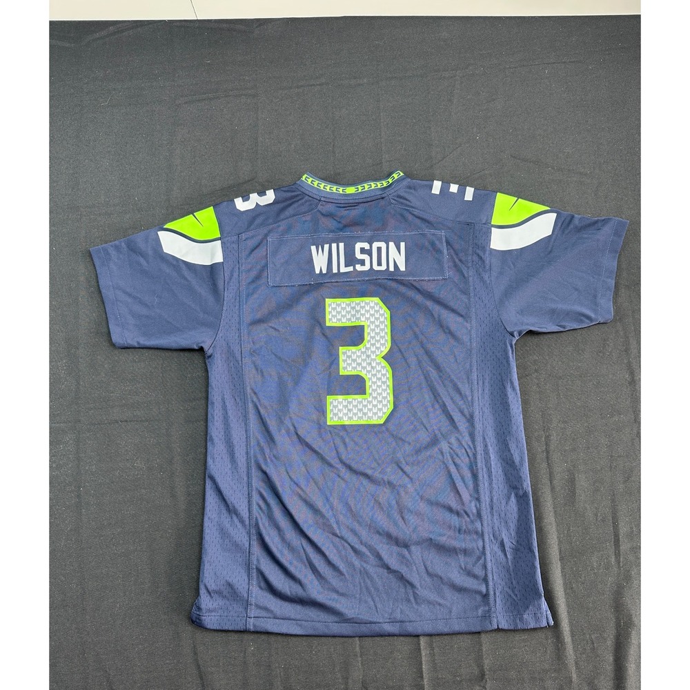 Nike Seattle Seahawks Russell Wilson 3 On Field Jersey Navy Blue Youth XL 18/20 - Picture 2 of 7